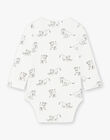 Boy's long sleeved vanilla print pima cotton bodysuit CASSIEN 21 / 21VU2011N69114
