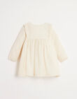 Children's dress with embroidered dots in organic cotton FANETTE 468 22 / 22I129111N18632