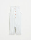 Organic cotton gauze striped jumpsuit FELIX 22 / 22IU2014N26114