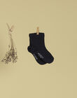 Girls' indigo socks TOLEANINA 19 / 19VU6022N47703