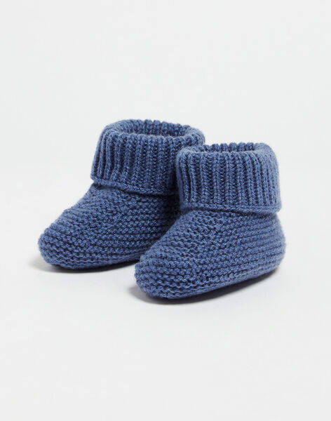 Blue merino wool slippers ICHA BLEU 23 / 23IV6953N48205