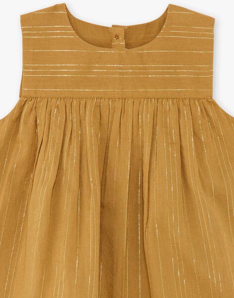 Lurex® golden striped bronze dress in girl's cotton CHARLOTTE 21 / 21VU1926N18900
