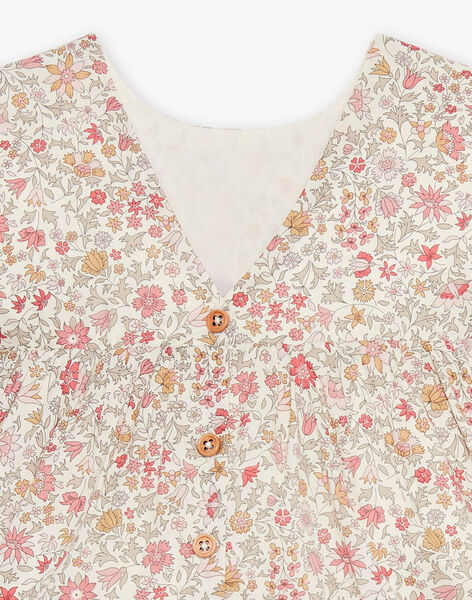 Liberty Fabric Dress Small Organic Cotton Flowers EMILIENE 22 / 22VV2231N18114
