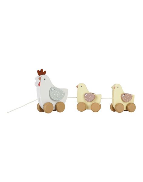 FSC Little Farm wooden chicken pull toy JT TIRER POULES / 23PJJO009JBO999