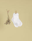 Girls' White Socks TISSIEMA 19 / 19VU6023N47000
