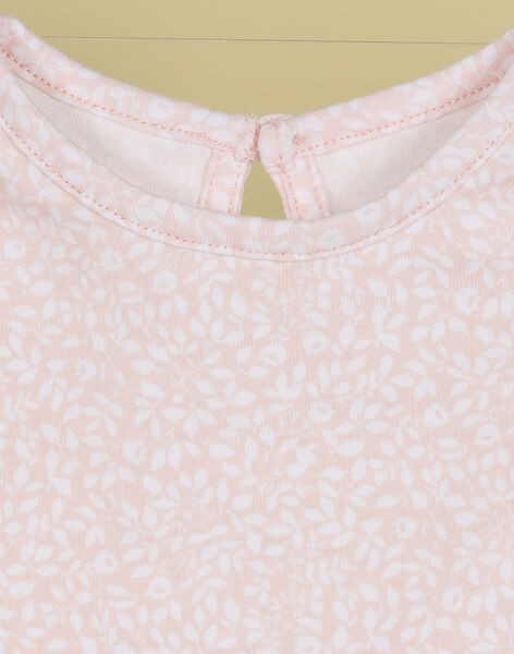 Girls' long-sleeved pink flower pajamas TAFFIE 19 / 19VU1922N69D300