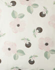 Girls' cushion cover with floral print, 40x40 cm, in vanilla AORANE-EL / PTXQ6211N87114