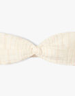 Girls' headband in vanilla with gold Lurex stripes AMOEA 20 / 20VU6012N85114
