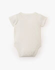 Girls' Pima cotton bodysuit with gold polka dots ALICIA 20 / 20PV2212N2D114