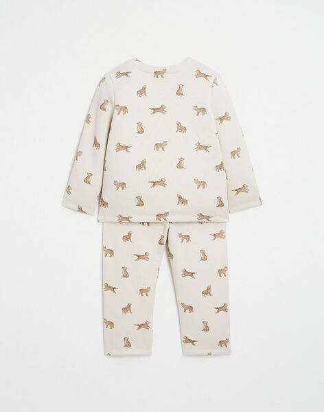 Children's wolf print fleece pyjamas IWOLF 23-K / 23IX92H3N33002