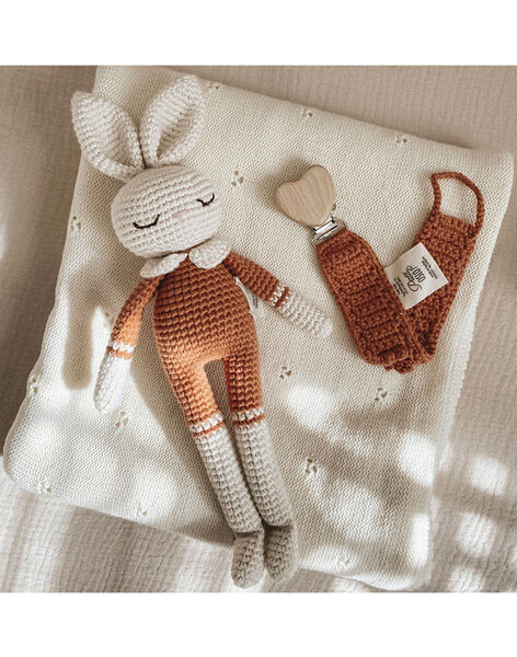 Terracotta rabbit crochet cuddly toy DOUDOU LAPN TRC / 23PJPE013PPEE415