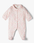 Girls' Pima cotton sleepsuit with pink floral print  ALANUIT 20 / 20PV7113N31114