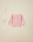 Girls' rosewood knit cardigan VINOLANE 19 / 19IV2212N11312