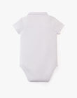 Plain white bodysuit with short sleeves for boys ARMONIE-EL / PTXU2013N29000