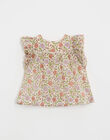 Children's flower print blouse with lurex stripes JANINE 24-K / 24V129112NM4321