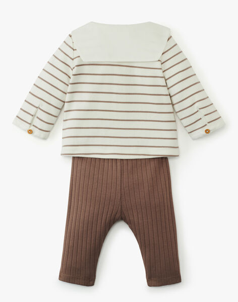 Unisex outfit with striped T-shirt and solid ribbed pants ADAGIO 20 / 20PV2411N19114