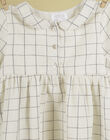 Girls' vanilla checkered dress TISANE 19 / 19VU1922N18114