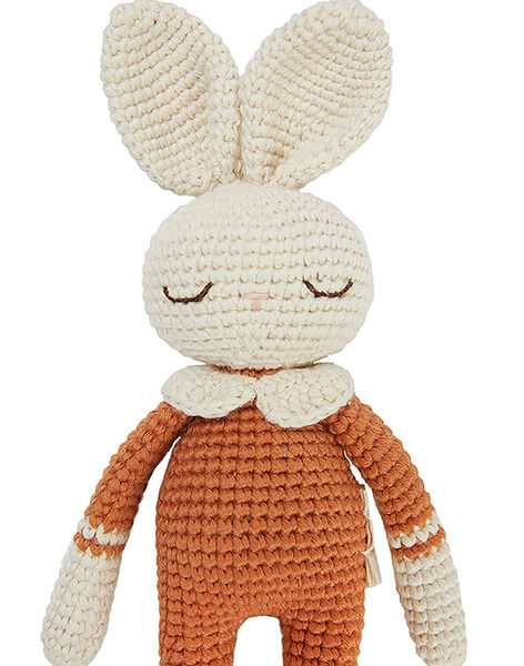 Terracotta rabbit crochet cuddly toy DOUDOU LAPN TRC / 23PJPE013PPEE415