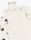 Girls' floral print sleep gown in vanilla ALOUETTE-EL / PTXQ6211N66114