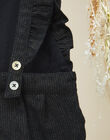Girls' black woolen long overalls with Lurex VIVIA 19 / 19IU1931N05090