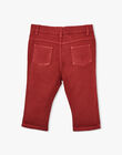 Boys' straight cut pants in brick red AURELIEN 20 / 20VU2011N03506