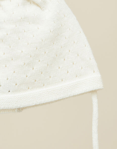 Girls' vanilla knit bonnet VEBONINA 19 / 19IU6033N49114