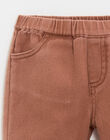 Rust-coloured twill trousers JULIEN 24 / 24VU2013N03408