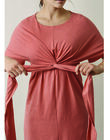 Zadie Boob organic cotton maternity & nursing dress in coral BOZADIE / 20VW2646N18404