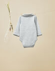Baby boys' heather gray polo neck bodysuit VALBERT 19 / 19IU2012N29943