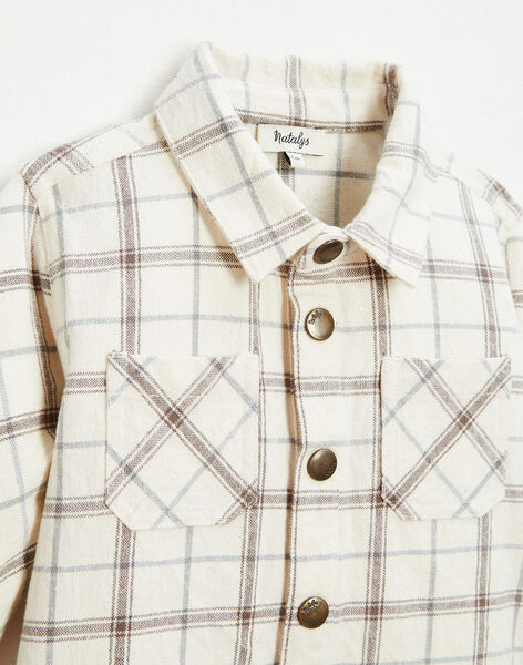 Organic cotton checkered shirt FOUCAULT 22 / 22IU2062N0B009