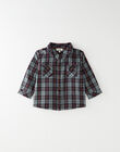 Navy blue, white, red and blue checkered shirt BRASSENS 20 / 20IU2081N0A631