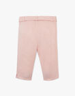 Girls' straight-cut sugar-almond pink Lyocell pants ALDINE 20 / 20VU1911N03D310