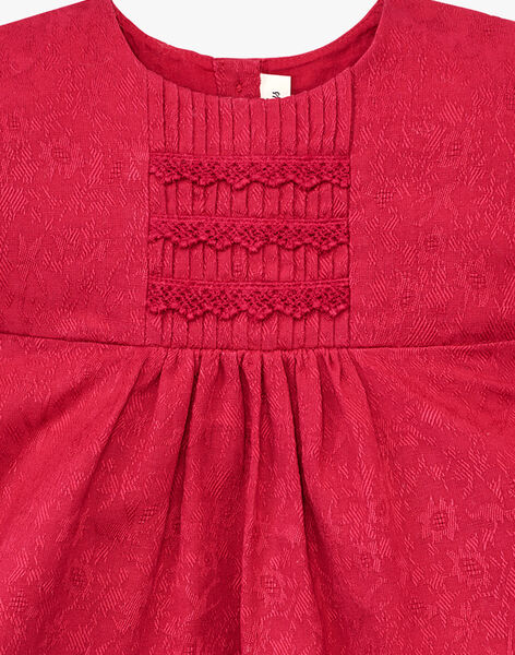 Girls' short-sleeved dress and bloomers in raspberry pink APRILE 20 / 20VU1916N18308