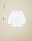 Girls' vanilla floral cotton blouse VASOPHIE 19 / 19IU1922N09114
