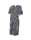 Maternity dress with blue and white stripes MLBECKY DRESS / 19VW268BN18099