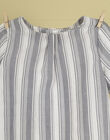 Girls' vanilla striped blouse TOLANETTE 19 / 19VU1914N09114