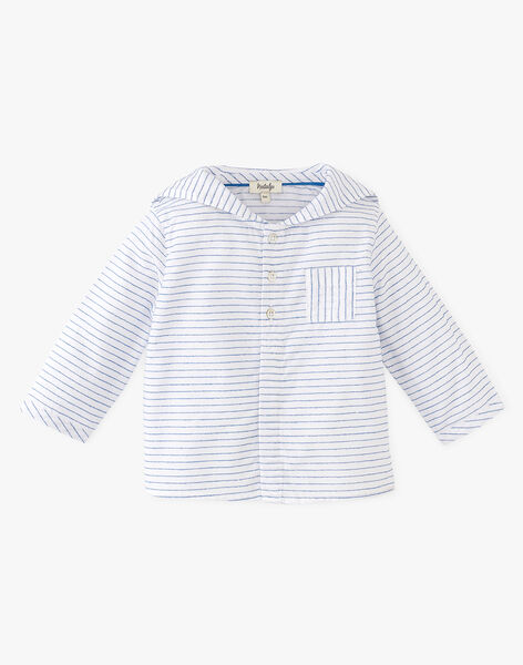 Boys' long-sleeved sailor striped shirt in vanilla ARTHUS 20 / 20VU2012N0A000