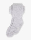 Grey heathered tights in fancy knit fabric BELMA 20 / 20IU6051N46J920