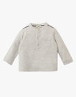 Boys' solid heather gray novelty T-shirt AFFLECK 20 / 20VU2012N0F943