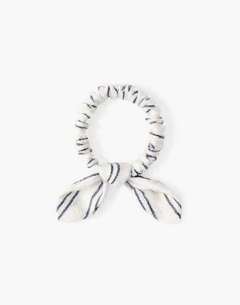 Girls' vanilla and navy striped scrunchie ALUCE 20 / 20VU6016N95114