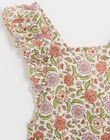 Children's floral print dress with lurex stripes JOJOBA 24-K / 24V129113N18321