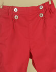 Girls' poppy red pants TOSINEADE 19 / 19VU1912N03F505