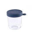 Navy blue glass storage pot 250 ml PORTION 250 BLE / 19PRR2004VAIC218