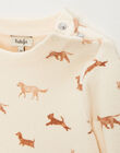 Dog print terry sweatshirt JAURES 24 / 24VU2013N13005