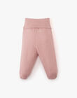 Girls' cotton cashmere footed pants in pink ALAIS 20 / 20PV2211N3AD312