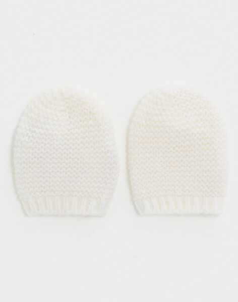 Newborn mittens in unbleached merino wool IMIMINE ECRU 23 / 23IV7056NL6001