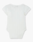 Body Girl Short sleeves Vanilla in openwork fancy cotton pima DANAEL 21 / 21PV2213N2D114