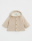 Beige merino wool hooded jacket IMANUEL BEIGE 2 / 23IV2457N17A013