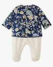 Girls' velvet sleepsuit with attached Liberty blouse AROSALIA 20 / 20PV7116N31114