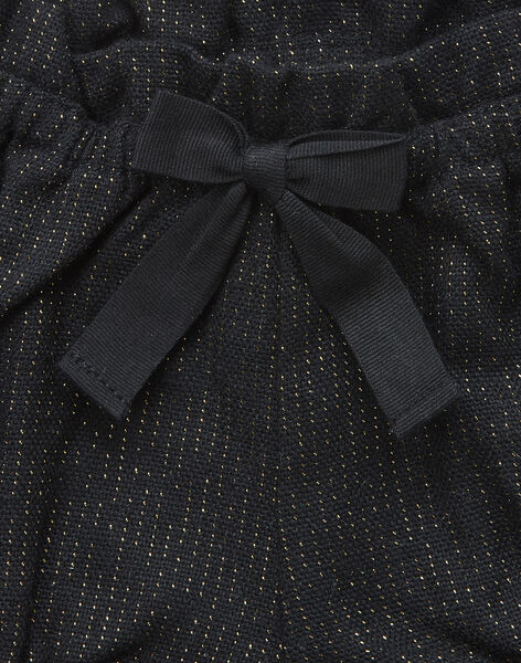 Girls' black woolen shorts with Lurex VANESSA 19 / 19IU1931N02090